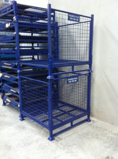 Malakas na tungkulin na bakal na Foldable Stackable Stillage