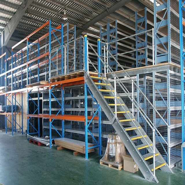 Steel Structure Warehouse Storage Heavy Duty Mezzanine Attic Shelves Racking System