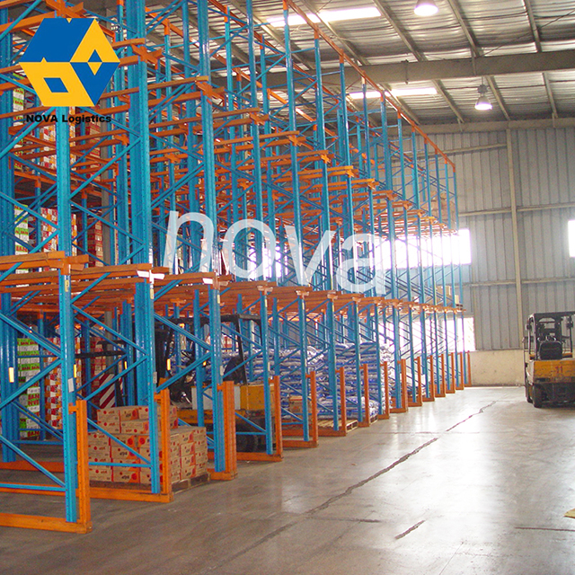 Customized Warehouse Metal Steel High Density Drive sa Storage Drive-Through Pallet Racking