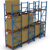 Warehouse Metal Orange Blue Push Back Racking System