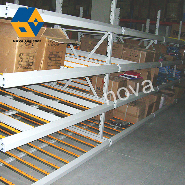 Medium Duty FIFO Steel Roller Flow Through Rack