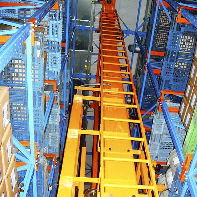 Selective ASRS Lift Stacker Crane Pallet Warehouse Animation