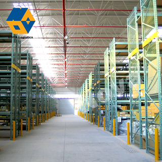 Warehouse Galvanized Heavy Duty Blue Pallet Rack Uprights