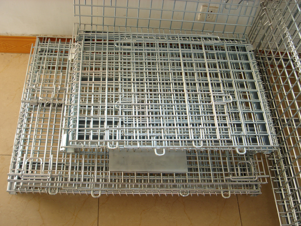 Heavy Duty Steel Material Foldable Wire Mesh Storage Container Box