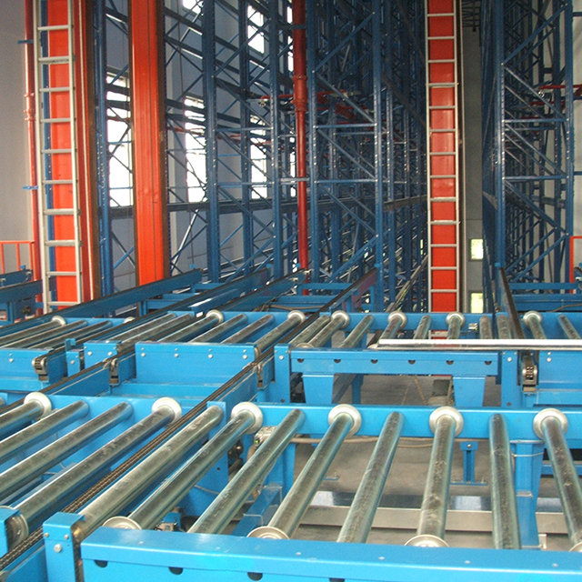 ASRS Warehouse Racking Pamahalaan ang Roller Conveyor Sorting System 