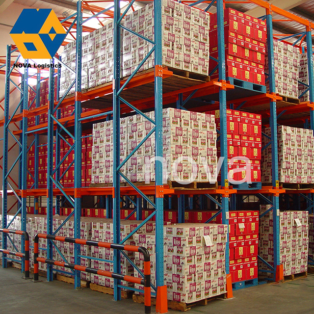 Customized Warehouse Metal Steel High Density Drive sa Storage Drive-Through Pallet Racking