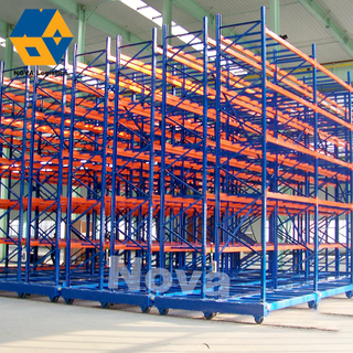 Industrial Galvanized Dense Storage 4 Layer Moving Rack