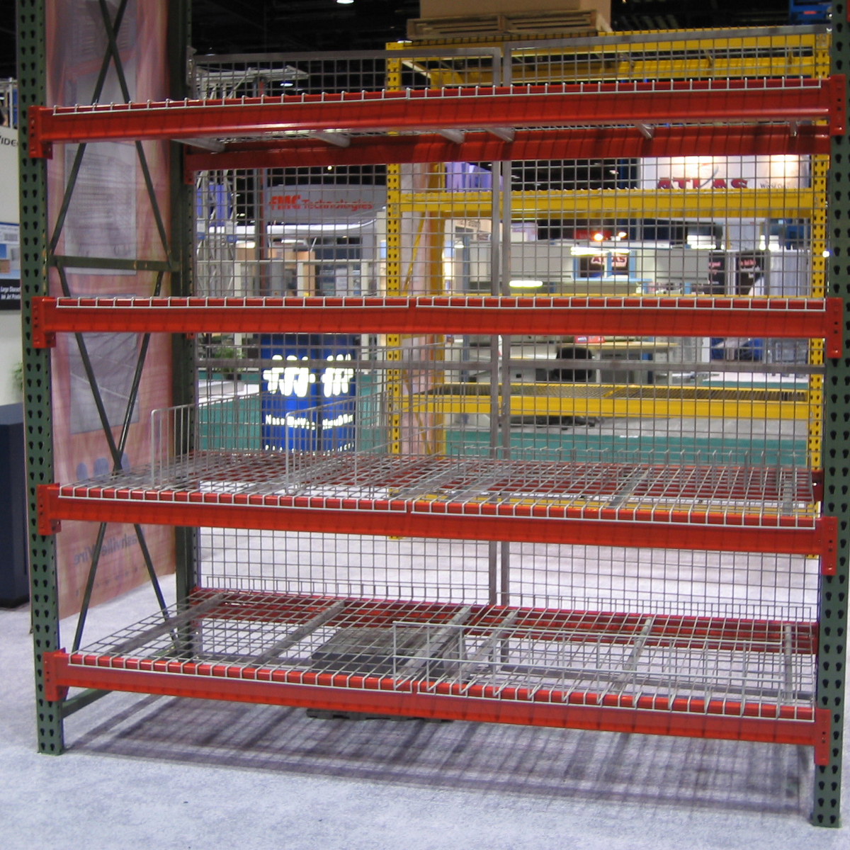 Heavy Duty Steel Pallet Rack na may Wire Mesh Decking