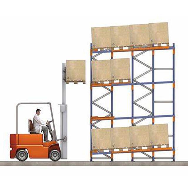 Warehouse Lifo Steel Heavy Duty Push Back Pallet Racking